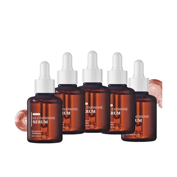 Glutathion Sérum éclaircissant à lacide hyaluronique aide à réduire les taches brunes, à équilibrer le teint et les ridules, ...