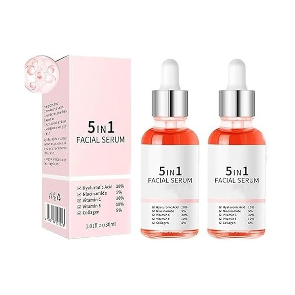 Finones Skin Vitamin Serum, 5 in 1 Anti Wrinkle Firming Serum, Full Face and Body Serums,Nourishing and Hydrating, Lifting an...