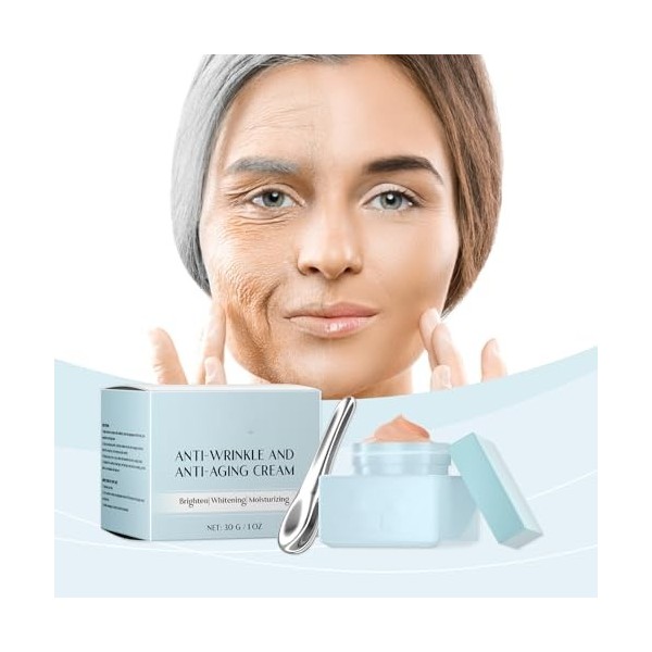 Sérum à la vitamine C pour rides du visage, crème hydratante à lacide hyaluronique, correcteur de taches brunes pour femme, ...