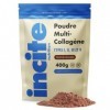 Incite Nutrition Multi Collagene Poudre au Chocolat 400 g. Source de Collagène Types 1, 2, 3 et 5. Complément Utile pour la P...