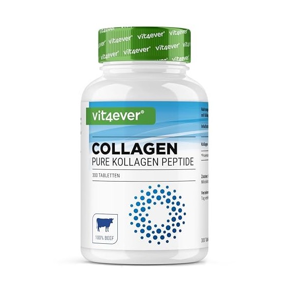 Collagène en Poudre 500 g - 100% Collagène Bioactif hydrolysat Peptides - Type 1 et 3 - Goût Neutre - Sans additifs Acide hya...