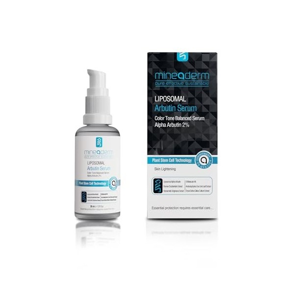 Mineaderm Niacinamide Sérum pour le visage anti-taches pigmentaires avec alpha-arbutine, acide hyaluronique 5 fois et niacina