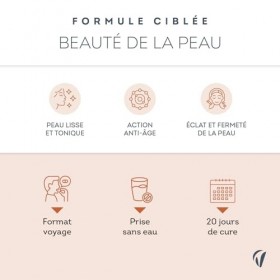 Collagène Marin & Acide Hyaluronique - 20 Sticks Orodispersibles Sans Eau - Anti-Âge, Peau Ferme & Éclatante - Saveur Abricot