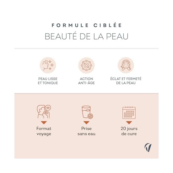 Collagène Marin & Acide Hyaluronique - 20 Sticks Orodispersibles Sans Eau - Anti-Âge, Peau Ferme & Éclatante - Saveur Abricot