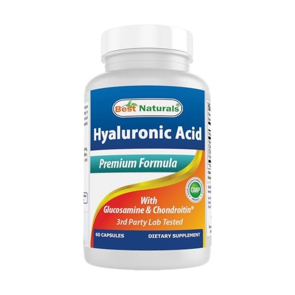 Best Naturals Hyaluronic Acid 100 mg 60 Capsules - Support Healthy Joints and Youthful Skin