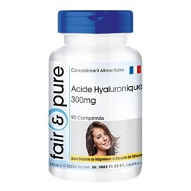 Fair & Pure® - Acide hyaluronique 300mg - 90 comprimés végans - dosage élevé