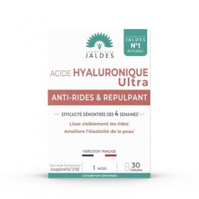Acide Hyaluronique ULTRA Boîte de 30 Gélules | Anti-Rides & Repulpant | Efficacité Prouvée | Laboratoire Jaldes