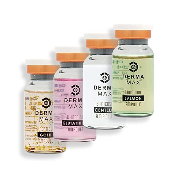 Dermamax BB Premium Glow | 4 ampoules différentes pour le traitement BB | Idéal pour le traitement Microneedling & Dermarolle