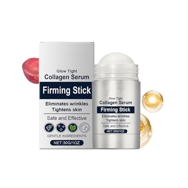 Stick De Sérum Au Collagène – Augmente Lélasticité De La Peau, Léclat De La Jeunesse, Doux Et Sûr, Utilisation Sur Tout Le A...