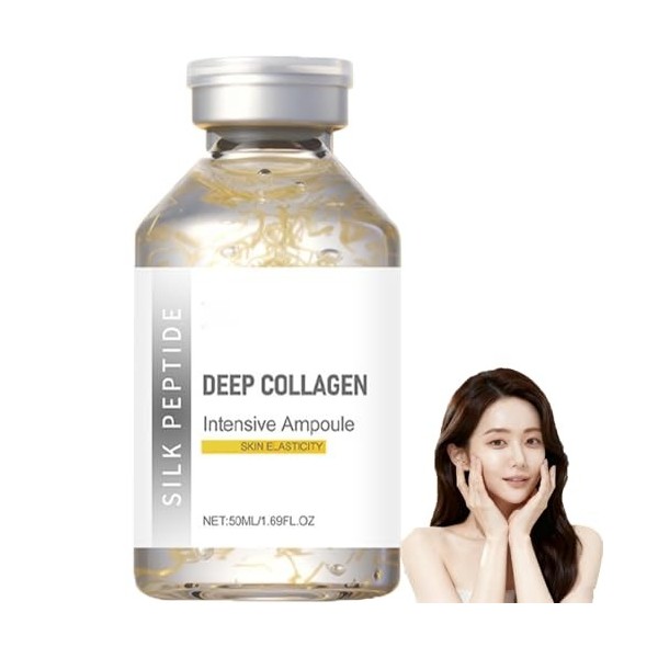 Peptides Soie Ampoule Lifting Intensive Lifting Bulbe, Sérum de peptide de collagène pour le visage, sérum facial pour femme,...