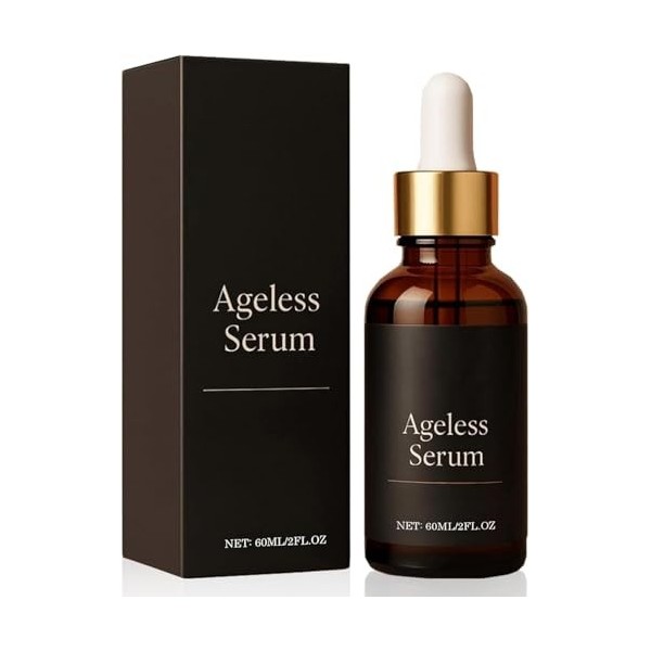 Sérum Ageless Luxeveria, Essence anti-rides à lacide hyaluronique, Hydratation profonde, Raffermissement intense, Lissage de