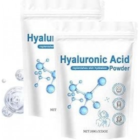 HyaluronIc Acid Powder,100g Water-Soluble Smoothing,HYaluronIc Acid Powder for Skincare,Water-Soluble for Skin Moisture, Skin...