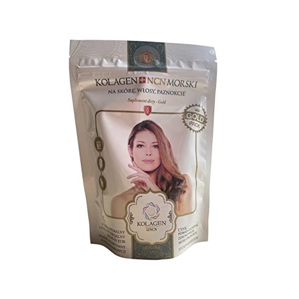 GOLD – Collagène hydrolysé de type 1 et 3| SANS OGM, sans gluten – saveur de cerise | Collagène de confiance fabriqué dans l’