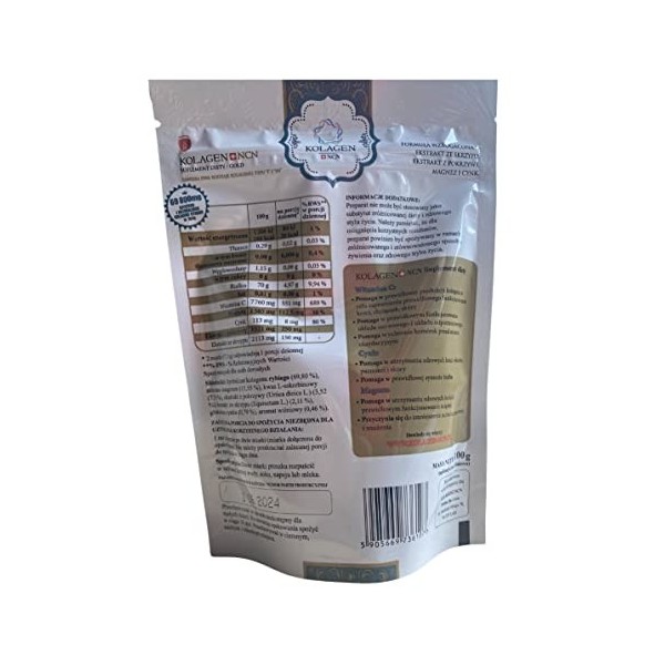 GOLD – Collagène hydrolysé de type 1 et 3| SANS OGM, sans gluten – saveur de cerise | Collagène de confiance fabriqué dans l’