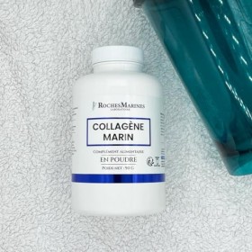 Roches Marines - Complément alimentaire Collagène marin en poudre - Pot de 90 g - Confort articulaire - Beauté de la peau - P