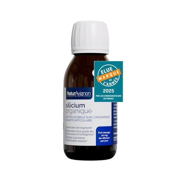 NaturAvignon Silicium Organique liquide | Articulation, cartilage, os, systeme immunitaire adulte I silice naturelle | Riche ...