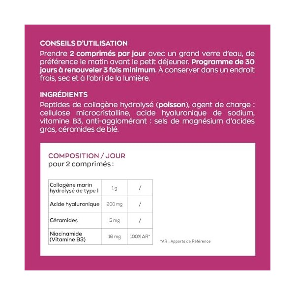 GRANIONS COLLAGENE MARIN | Collagene et Acide Hyaluronique - Collagene marin + Acide Hyaluronique + Niacinamide + Ceramides -...