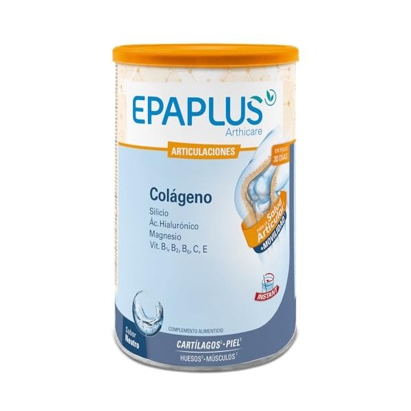 EPAPLUS Arthicare, Collagène hydrolysé + Silicium + Acide hyaluronique + Magnésium, Dissolution instantanée, Goût neutre, Tra