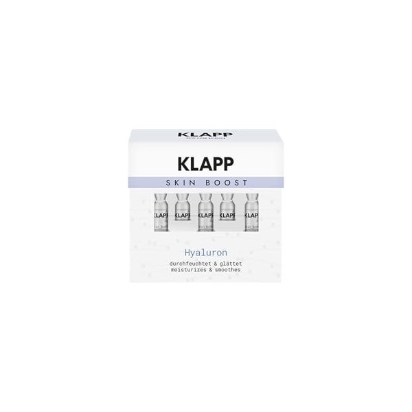 KLAPP Cosmetics Skin Boost Lot de 5 ampoules à lacide hyaluronique 2 ml
