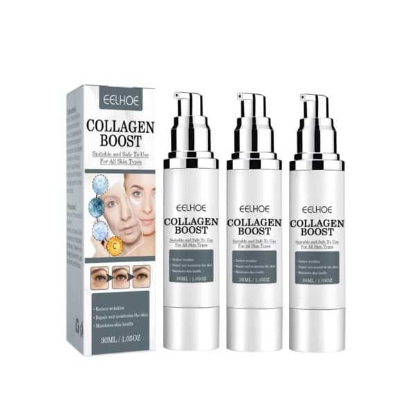 YG LianKai 3 Pcs Eelhoe Collagen Boost Anti-aging Serum Anti Wrinkle Cream Women, Pore Shrink Face Serum Hyaluronic Acid Mois