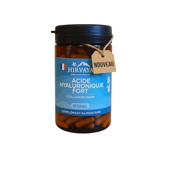 Acide Hyaluronique Fort & Collagène Marin Naticol® – 95 Gélules | Peau, Hydratation, Fermeté | Fabriqué en France | Complémen