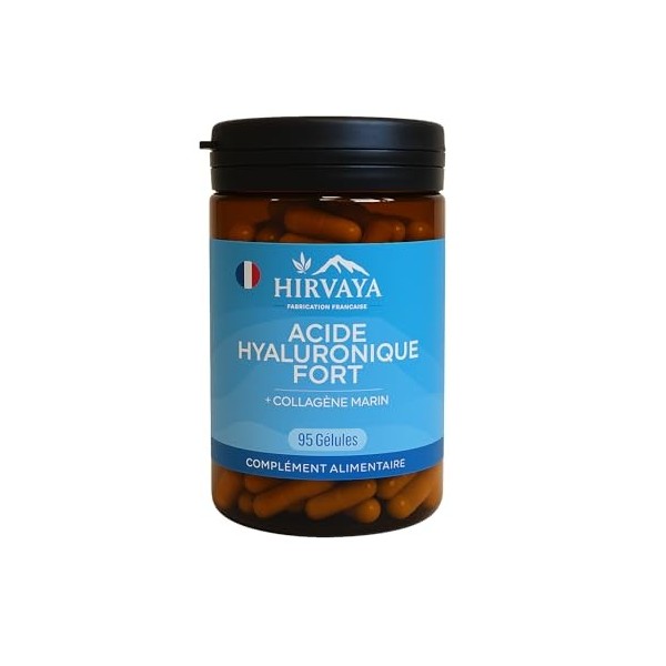 Acide Hyaluronique Fort & Collagène Marin Naticol® – 95 Gélules | Peau, Hydratation, Fermeté | Fabriqué en France | Complémen