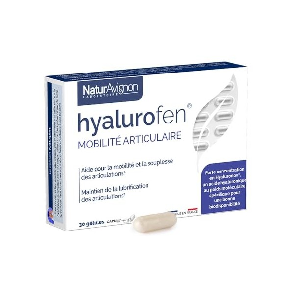 NaturAvignon Hyalurofen | Flexibilité et mobilite articulaire | Acide Hyaluronique + Manganese | articulation et tendons | Co