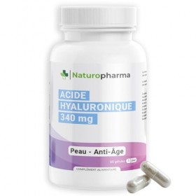 Acide Hyaluronique 340 mg - Naturopharma - Anti-Âge, Peau Hydratée & Repulpée, Articulations, Cheveux, Ongles - 60 Gélules, C