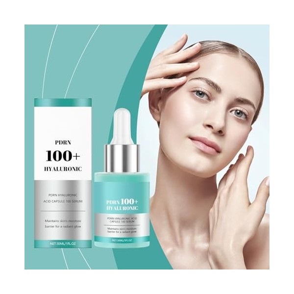 Sérum en capsules à lacide hyaluronique PDRN 100+ – Apaise la sécheresse, renforce la barrière cutanée, doux et non irritant ...