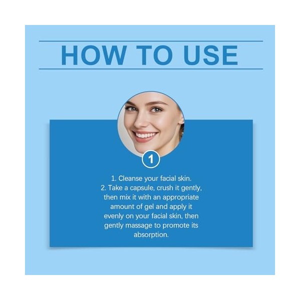 Crème en capsules à lacide hyaluronique, Crème hydratante à lacide hyaluronique, Formule 2-en-1 en capsules de gel, Renforc A...