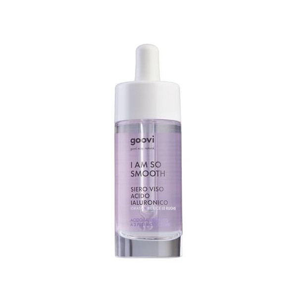 GOOVI I Am So Smooth Hyaloronic Sérum pour le visage à lacide hyaluronique - Booster dhydratation avec formule naturelle - 