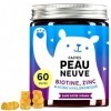 Faites Peau Neuve - Biotine, Zinc et Acide Hyaluronique - Peau hydratée - 60 pièces Sans sucre, Vegan - Bears with Benefits A...