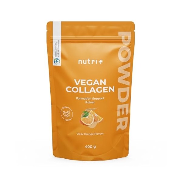 Nutri+ Vegan Collagen Formation Support Poudre - Support de la formation de collagène - avec acide hyaluronique + vitamine C 