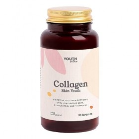 SKIN YOUTH COLLAGÈNE VERISOL ANTI-ÂGE - Verisol hydrolysé breveté + Acide hyaluronique + Resvératrol + Vitamine C - Anti-ride