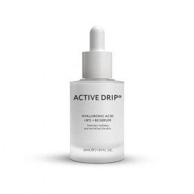 Active Drip ° Acide hyaluronique + B5 + B12 Sérum 30 ml – Hydratation en profondeur et plumping, lissage des ridules, végétal