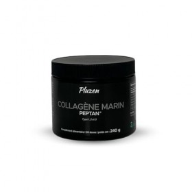 Collagène Marin poudre types 1,2 et 3 Collagène marin Peptan® F, acide hyaluronique, vitamines C, B3, A, B7 et sélénium. Hy