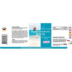 Acide hyaluronique 200mg - 180 gélules - végétalien - dosage élevé - conditionnement en vrac | Vitamintrend®