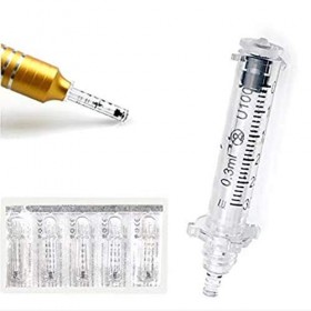 Lot de 20 têtes dampoules - 0,3 ml - Stylos hyaluronique sans aiguilles - Accessoire de beauté