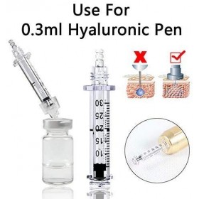 Lot de 20 têtes dampoules - 0,3 ml - Stylos hyaluronique sans aiguilles - Accessoire de beauté