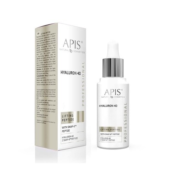 APIS HYALURON 4D avec peptide SNAP-8 TM | Révolution en hydratation | 30 ml