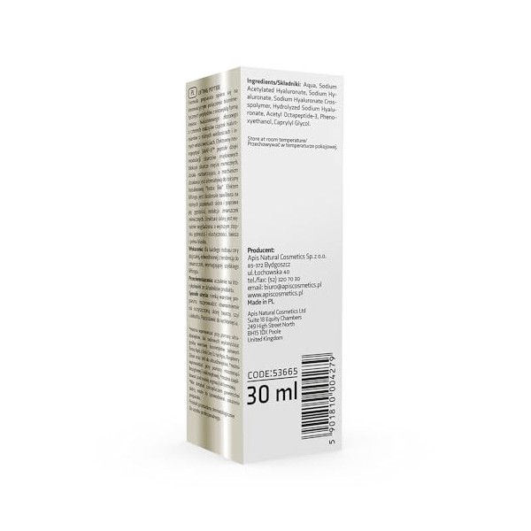 APIS HYALURON 4D avec peptide SNAP-8 TM | Révolution en hydratation | 30 ml