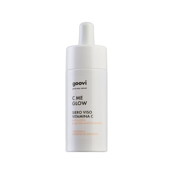 GOOVI C Me Glow - Sérum visage à la vitamine C - Sérum visage pour un teint éclatant - Antioxydant et hydratant - 30 ml