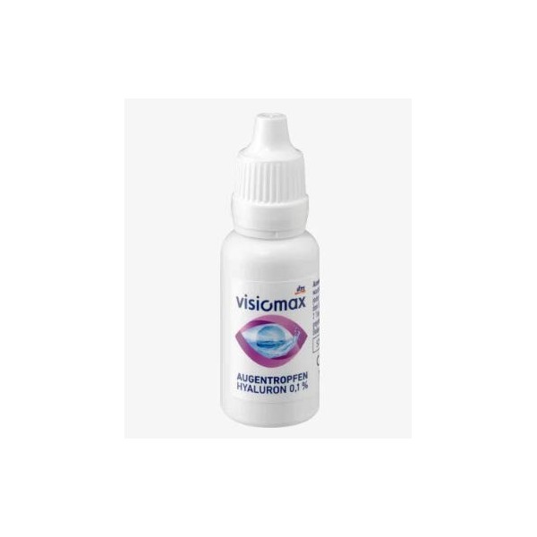 Visiomax Gouttes pour les yeux avec 0,1 % dacide hyaluronique - 15 ml.