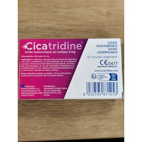 Cicatridine PLUS – Ovules vaginaux - Traitement de la secheresse vaginale- pour les femmes ménopausées - Acide Hyaluronique S