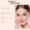 Sérum pour le visage à la vitamine C et à la vitamine E avec acide hyaluronique et rétinol - Soin du visage éclaircissant et 