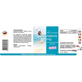 Acide hyaluronique 300mg - vegan - 180 Comprimés - haute dose | Vitamintrend®