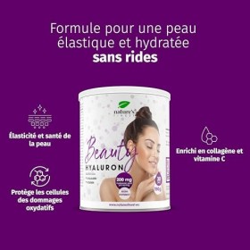 Natures Finest by Nutrisslim Beauty Hyaluron Avec Collagène Poudre, Acide Hyaluronique 200 Mg par Portion, Pour Une Peau Hyd ...
