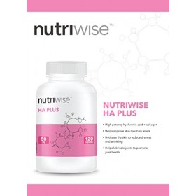 Nutriwise HA Plus Acide hyaluronique + collagène 120 gélules