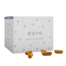 AORA Anti-âge | Capsules de soins de la peau | Régénère, protège, hydrate | Collagène | Acide hyaluronique | Vitamine C et E 