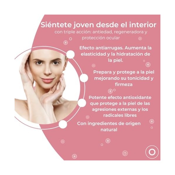 AORA Anti-âge | Capsules de soins de la peau | Régénère, protège, hydrate | Collagène | Acide hyaluronique | Vitamine C et E